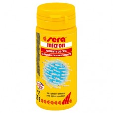 Sera Micron - фина прахообразна храна за осигуряване растежа на новоизлюпени хайверни рибки - 50 мл.